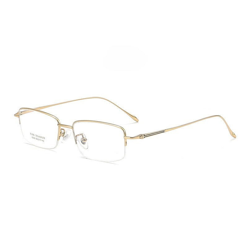 Ultralight Pure Titanium Semi-rimless Thin-rimmed Reading Glasses