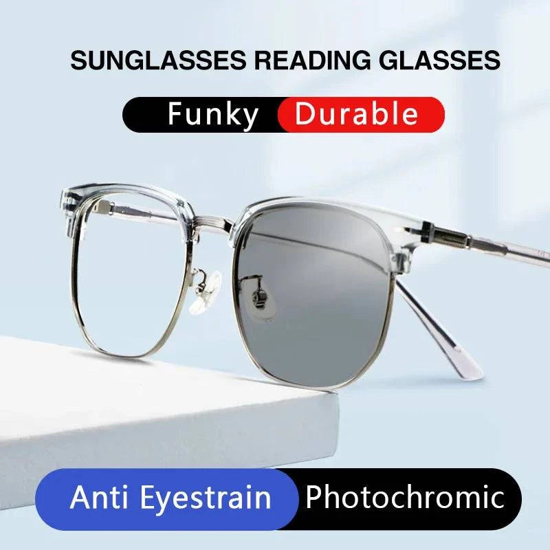 Pure Titanium Luxury Photochromic Multifocal Progressive Optical Retro ...