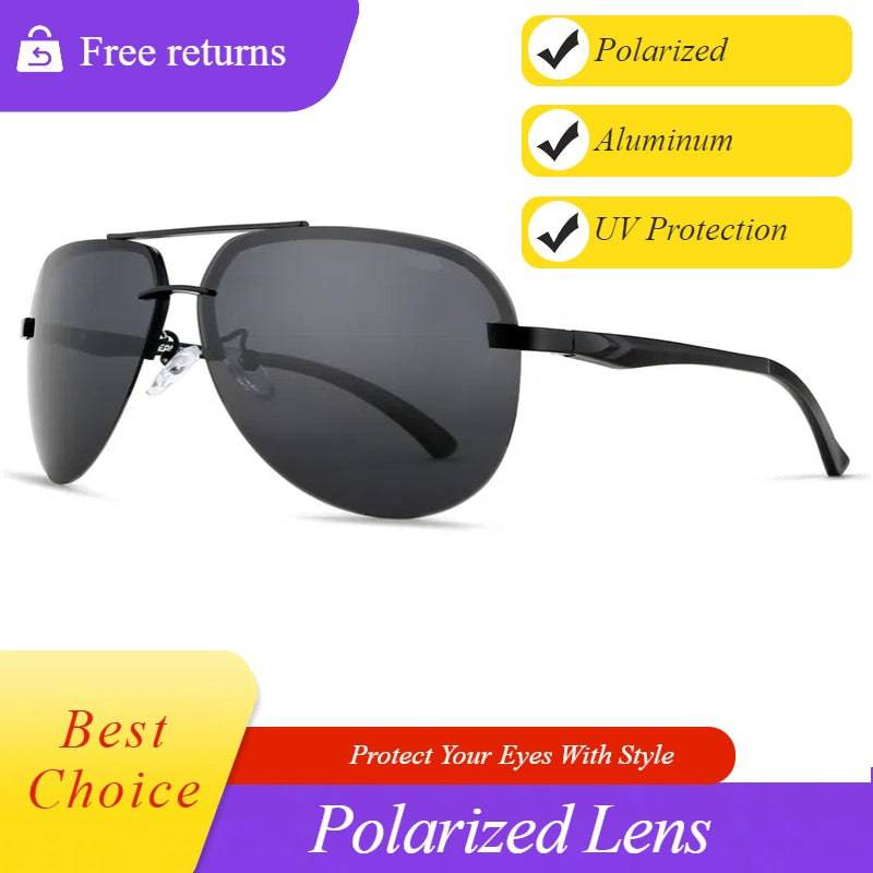 Aluminum Magnesium Polarized Sunglasses Men | UV400 Aviator  display picture 1