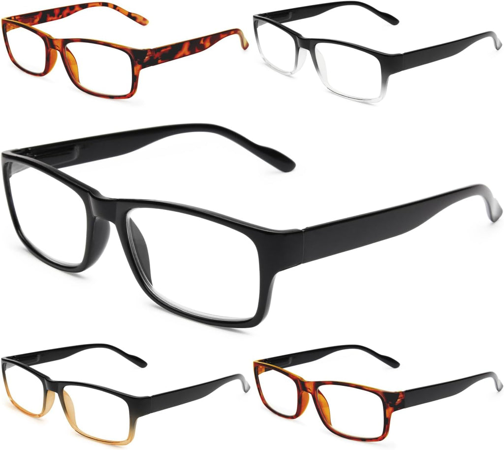 5 Pack Reading Glasses Men/Women, Eyeglasses, Blue Light Readers for Men/Women, Computer Eye Glasses