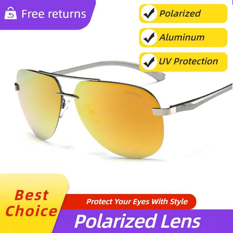 Aluminum Magnesium Polarized Sunglasses Men | UV400 Aviator  display picture 2