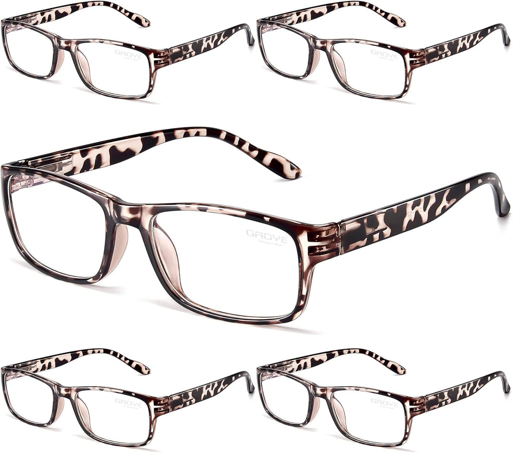 5 Pack Reading Glasses Men/Women, Eyeglasses, Blue Light Readers for Men/Women, Computer Eye Glasses