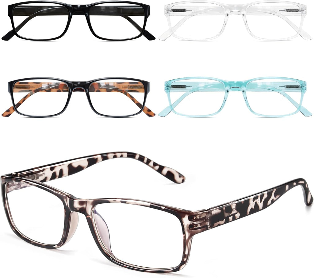 5 Pack Reading Glasses Men/Women, Eyeglasses, Blue Light Readers for Men/Women, Computer Eye Glasses