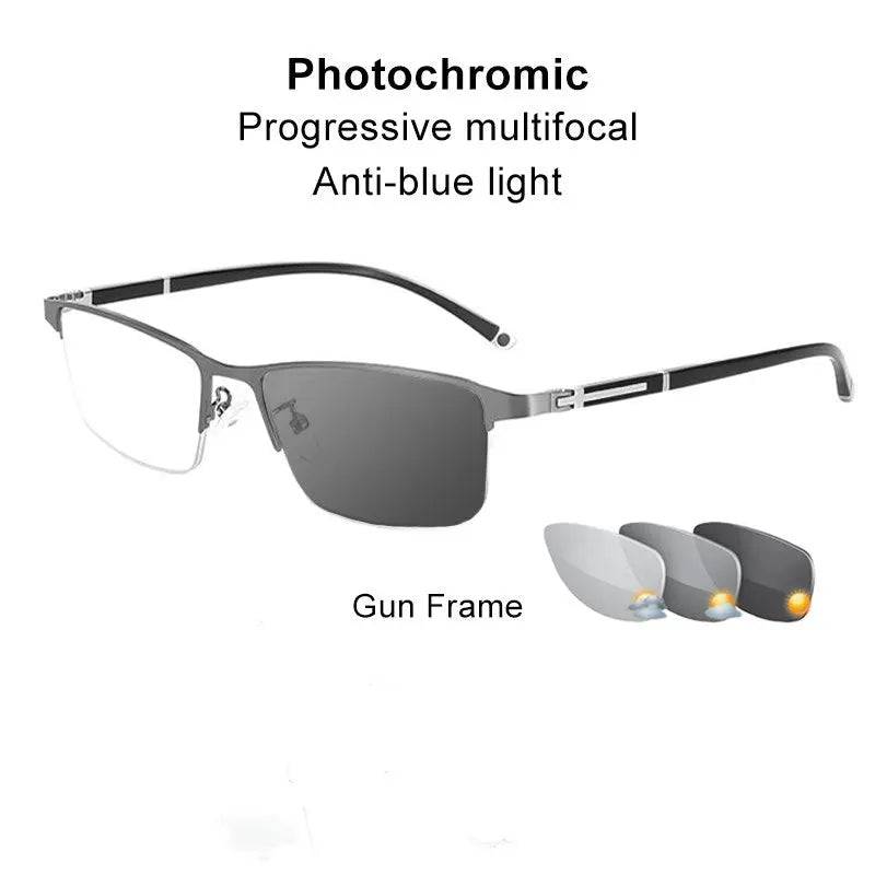 Progressive Multifocal Photochromic Reading Glasses For Men Women Hd Anti-blue Light Near Far Eyeglasses P 2035951