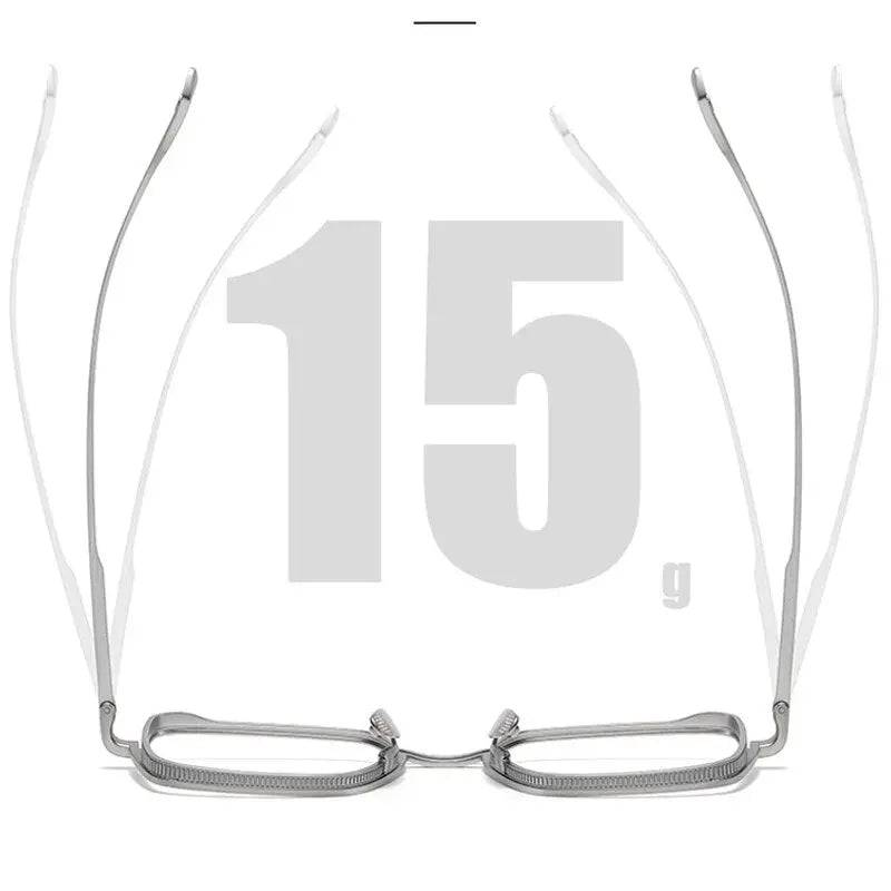 Luxury Titanium Photochromic Multifocal Anti-Blue Light Progressive Reading Glasses SunRay Glasses