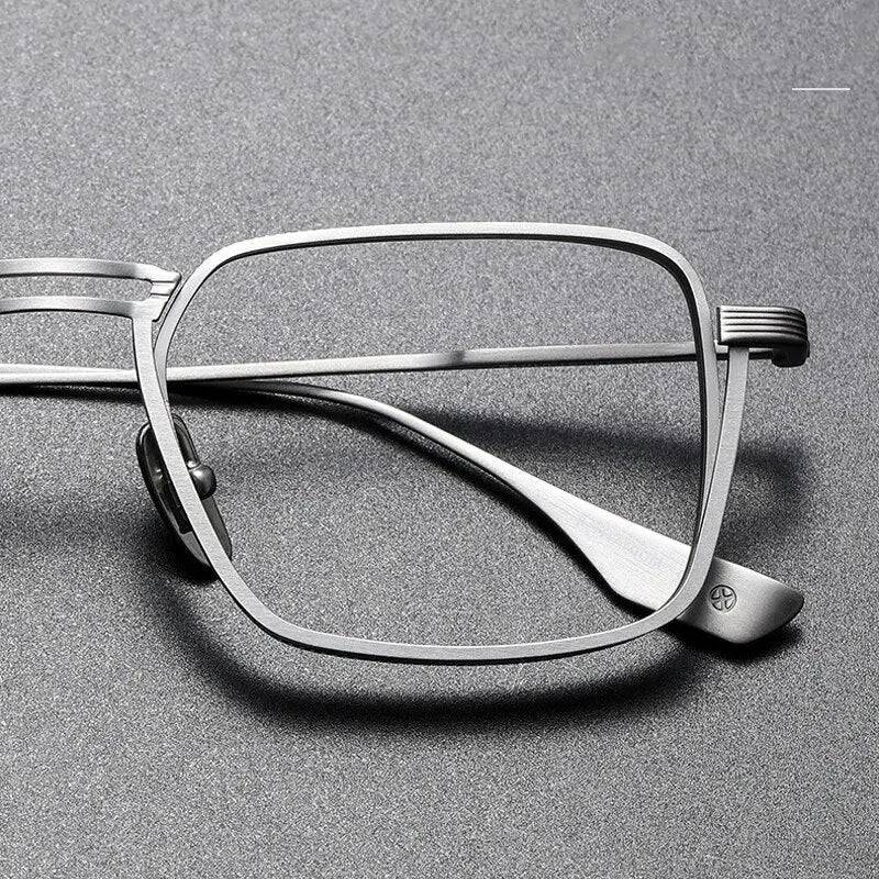 Luxury Titanium Photochromic Multifocal Anti-Blue Light Progressive Reading Glasses SunRay Glasses
