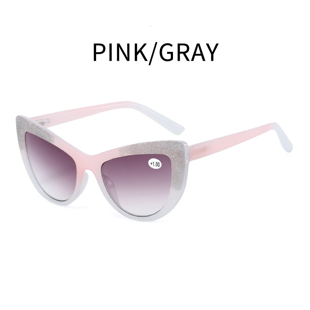 New High-end Ultra-light HD Cat-eye Reading Glasses