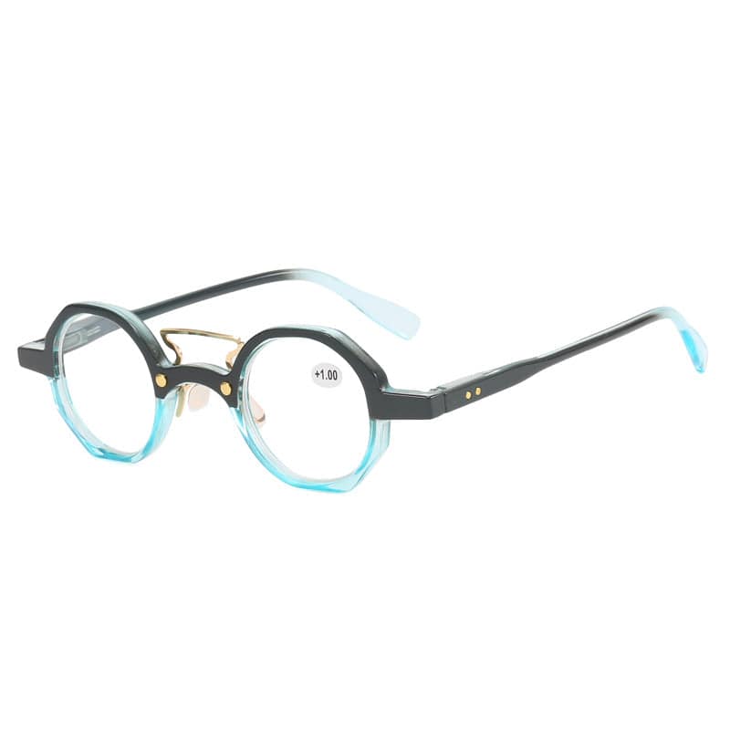 Retro Small Round Frame High Quality Spring Legs HD Reading Glasses - SunRay Glasses