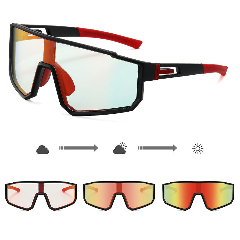 Sports Polarized Colorful Outdoor Transition Photochromic Cycling Sunglasses