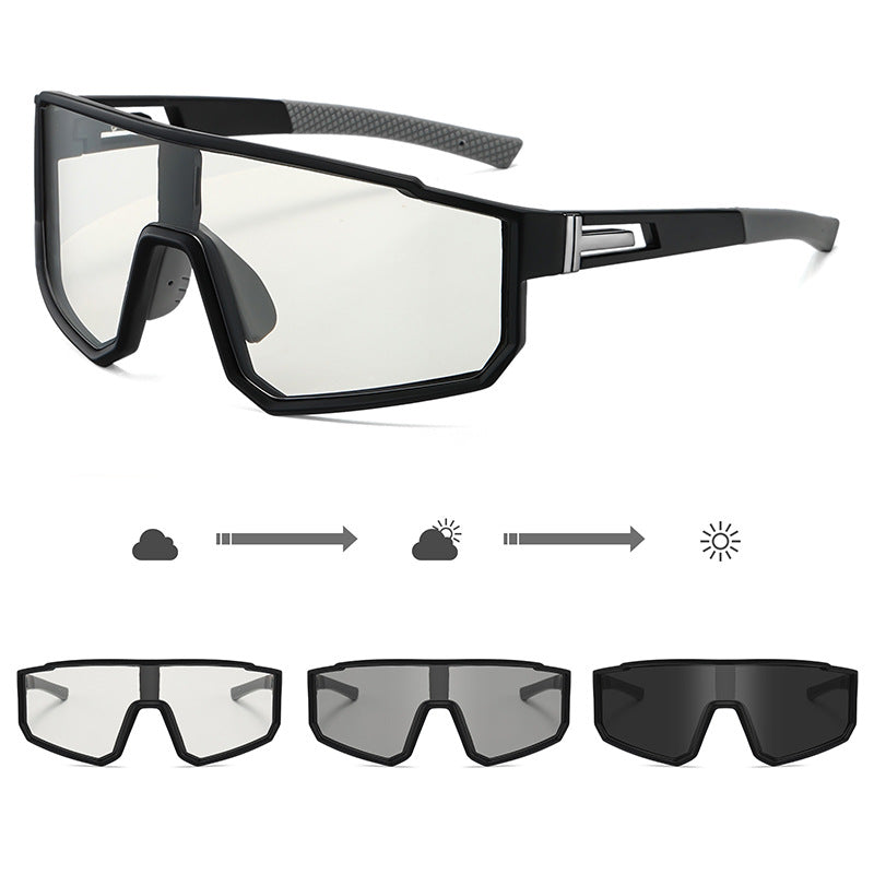 Sports Polarized Colorful Outdoor Transition Photochromic Cycling Sunglasses
