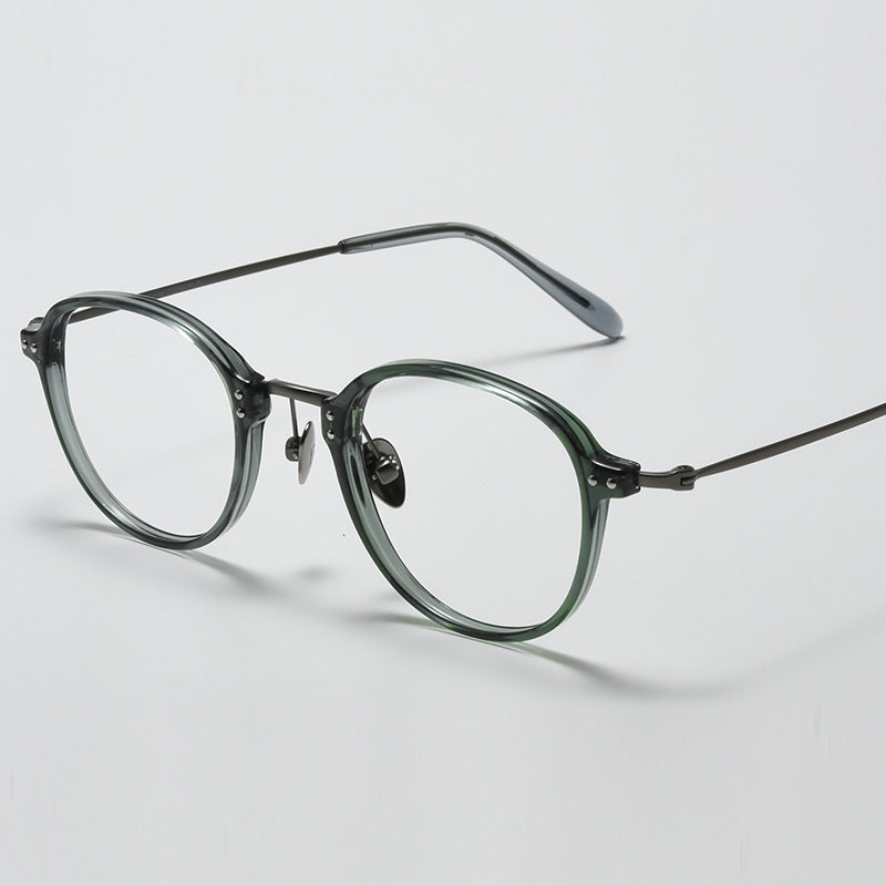 Ultra-light 9g Retro Small Frame Pure Titanium Progressive Photochromic Glasses