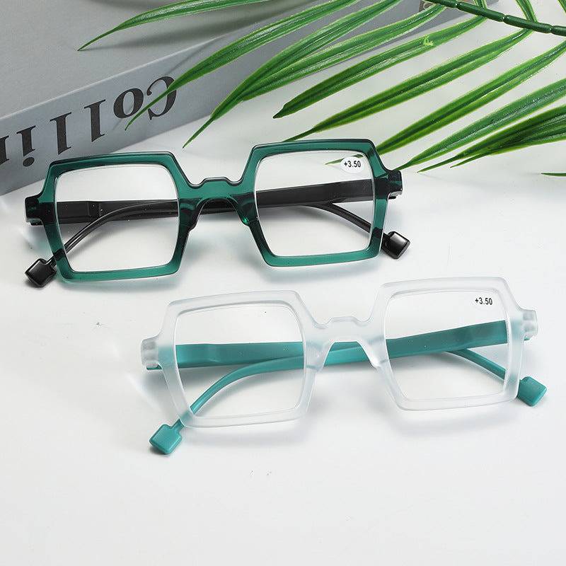 New Classic Irregular Square Frame Reading Glasses - SunRay Glasses