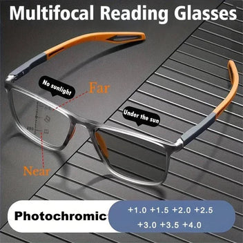 Advanced Photochromic Reading Glasses with Blue Light UV Protection SunRay Glasses