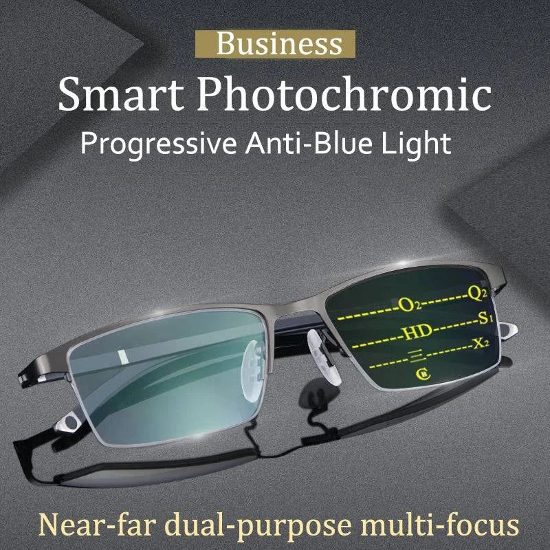 Progressive Multifocal Photochromic Reading Glasses SunRay Glasses