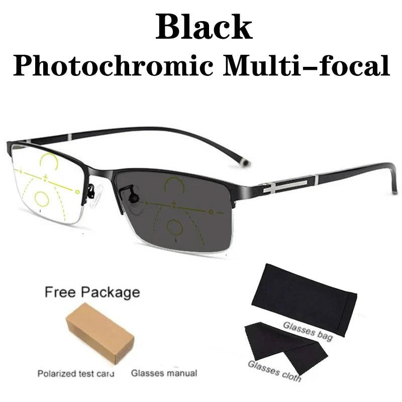 Progressive Multifocal Photochromic Reading Glasses - SunRay Glasses