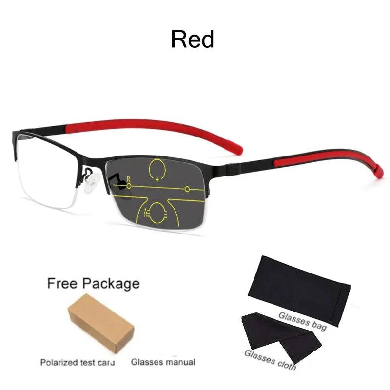 Progressive Photochromic Multi-focus Anti Blue Ray Resin Lense Reading Glasses - SunRay Glasses