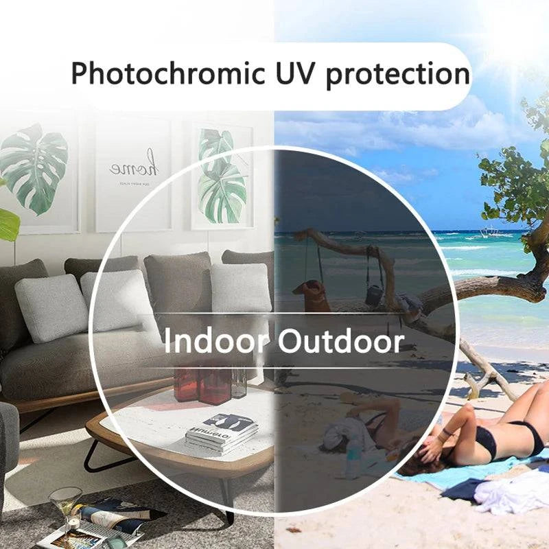 Titanium Progressive Photochromic Multifocal Reading Glasses - SunRay Glasses