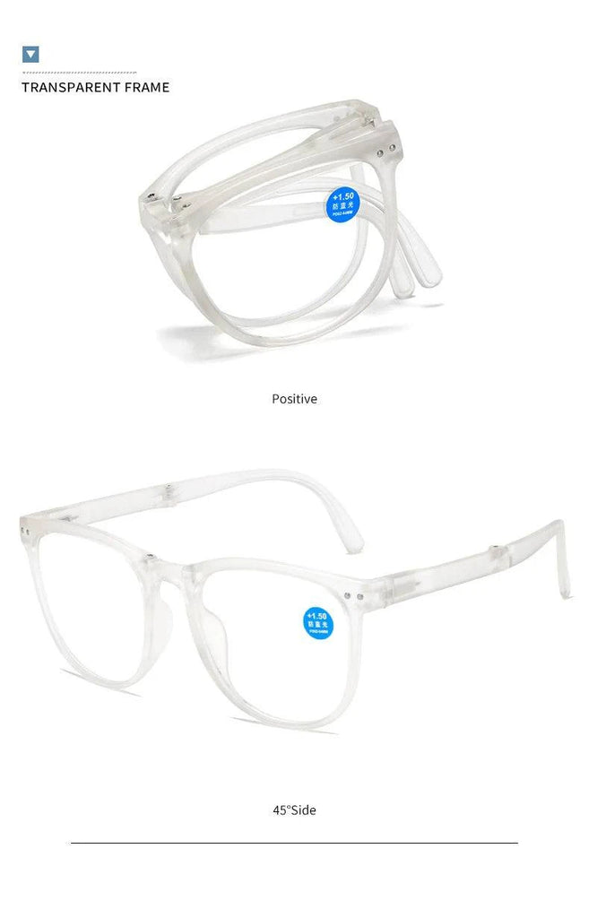 Folding Fashion Classic Style Anti Blue Light Reading Glasses - SunRay Glasses