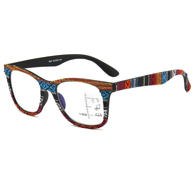 Imitation Wood Smart Progressive Multifocal Reading Glasses - SunRay Glasses