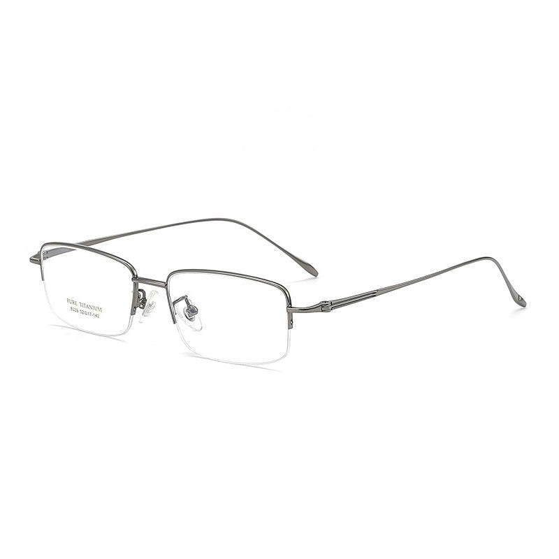 Ultralight Pure Titanium Semi-rimless Thin-rimmed Reading Glasses