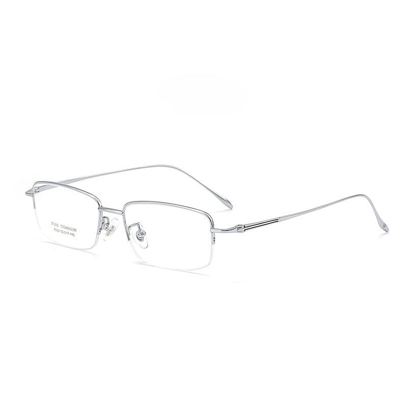 Ultralight Pure Titanium Semi-rimless Thin-rimmed Reading Glasses