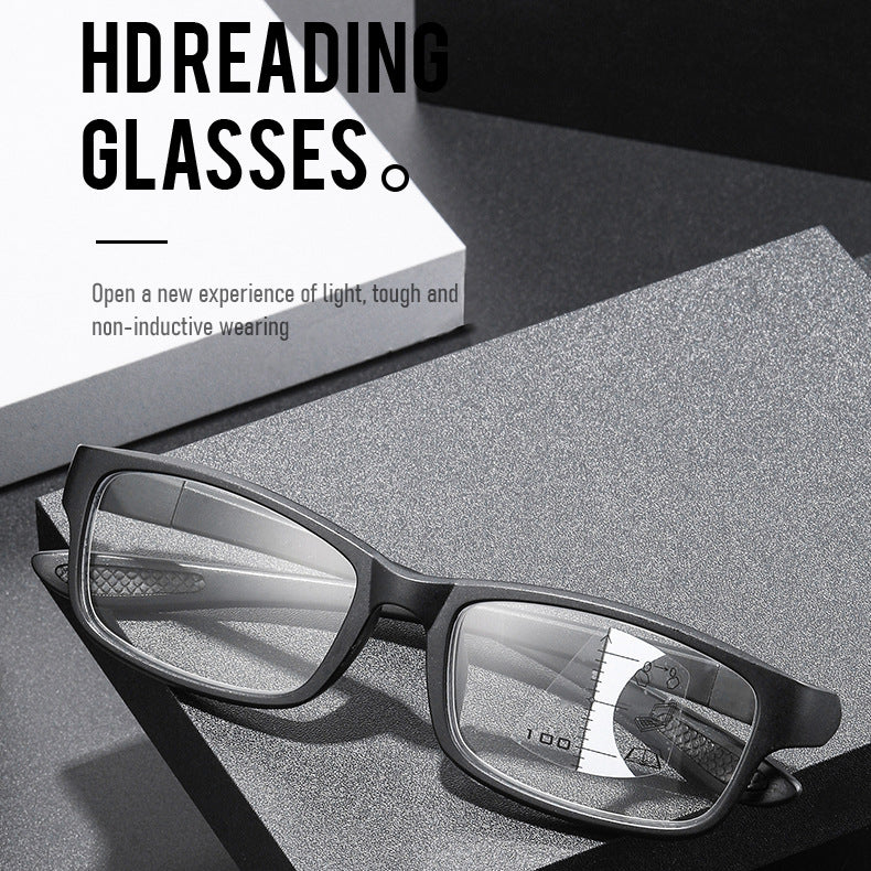Fashion Sports Non-slip Multifocal Progressive Anti-blue Light Reading Glasses