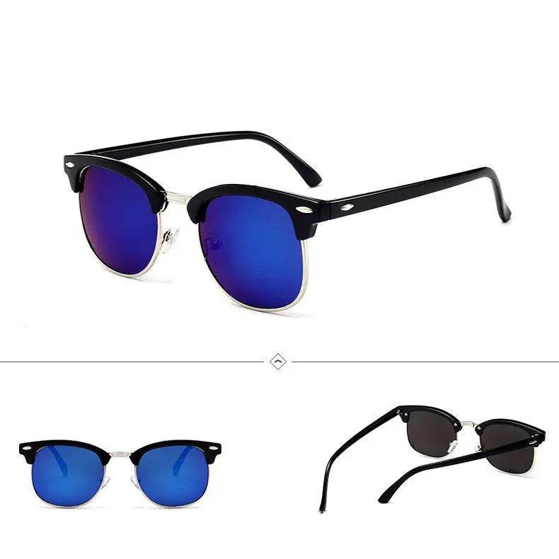 Outdoor Half Frame Retro Polarized Sunglasses SunRay Glasses