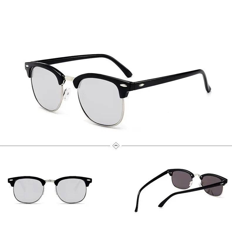 Outdoor Half Frame Retro Polarized Sunglasses SunRay Glasses