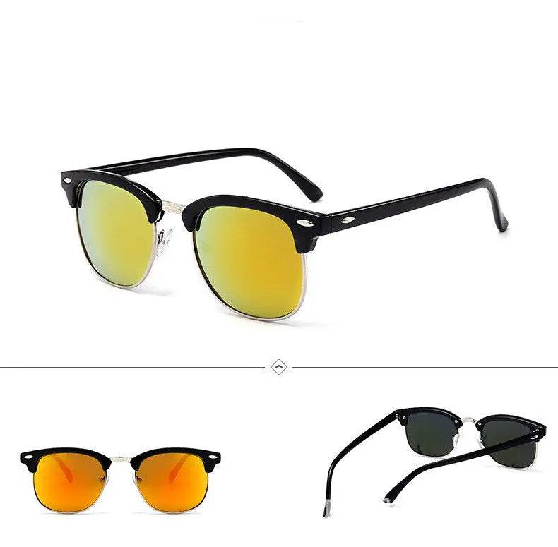 Outdoor Half Frame Retro Polarized Sunglasses SunRay Glasses