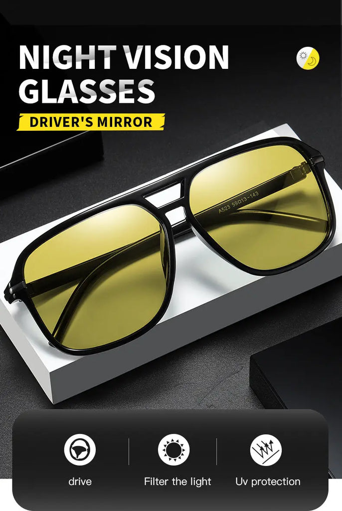 Night Driving Glasses Anti Glare Polarized With Stylish Case Night