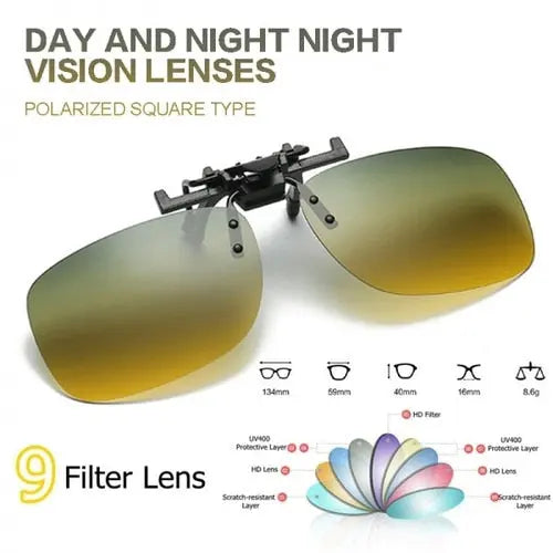 Clip-on Anti-Glare Driving Glasses SunRay Glasses