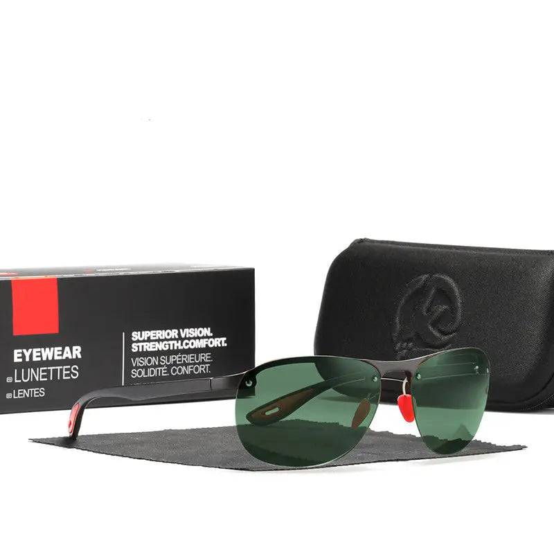 Rimless Oval Polarized Sunglasses SunRay Glasses