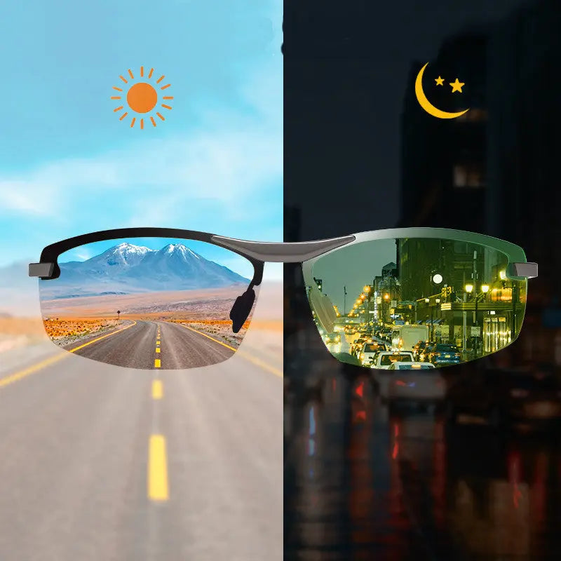 SunRay™ Day-Night Photochromic Polarized Glasses - NH2