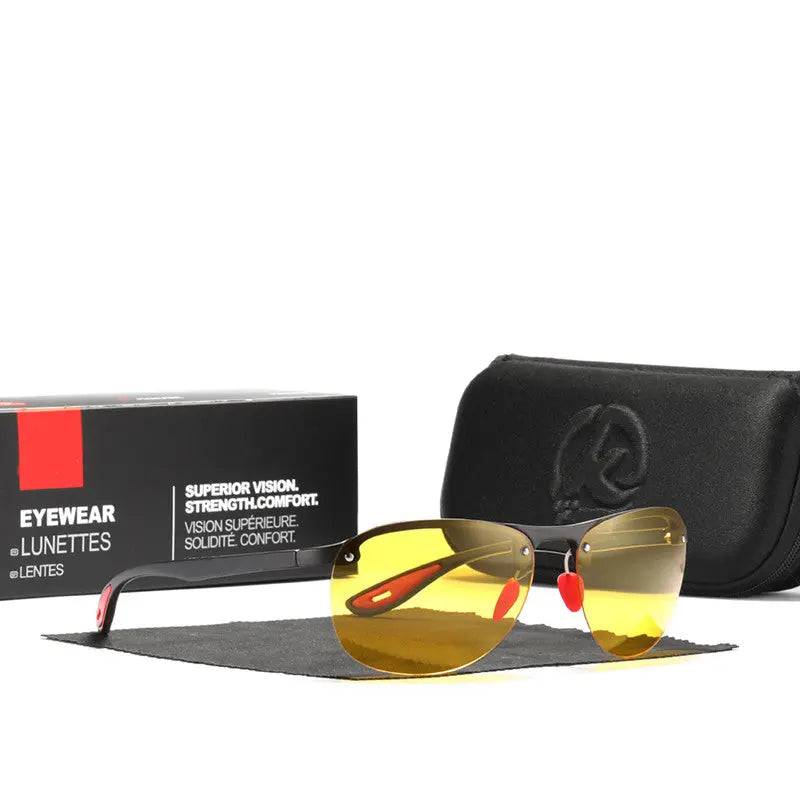 Rimless Oval Polarized Sunglasses SunRay Glasses